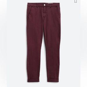 Cosmic Blue Love Burgundy Skinny Pant Sz 16 Cuffed Hem
